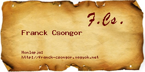 Franck Csongor névjegykártya